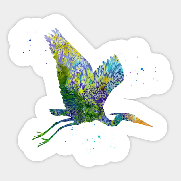 Blue Heron Sticker by erzebeth